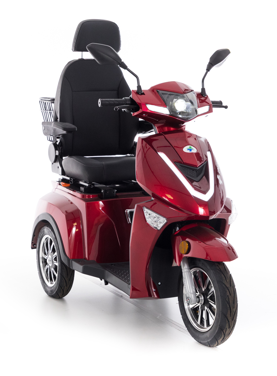 CHAMPION elektromos háromkerekű scooter - 1000 W-os motor, bordó