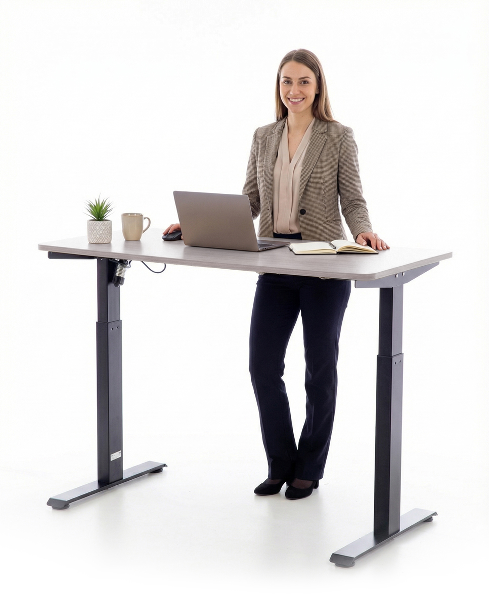 UNIZDRAV állítható magasságú íróasztal 120x60 cm, szürke