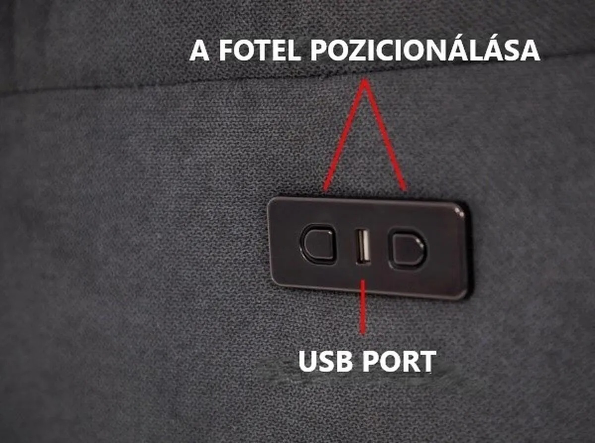 COMFORT Relaxációs állítható fotel, szövet, antracit
