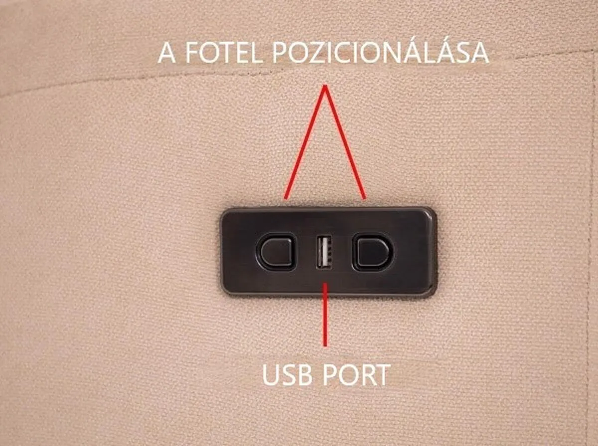COMFORT Relaxációs állítható fotel, szövet, bézs
