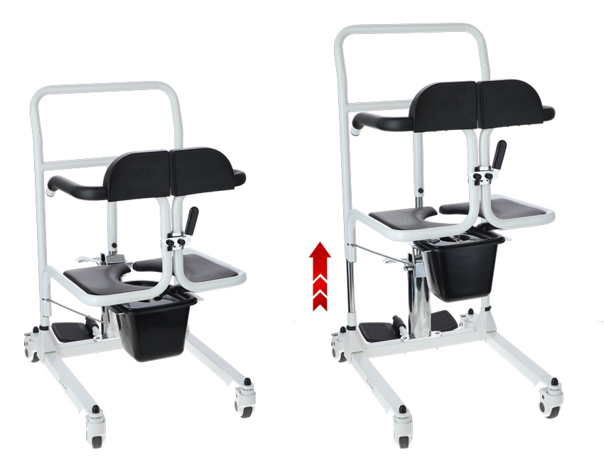 Hidraulikus betegátemelő szék WC vödörrel UNIZDRAV