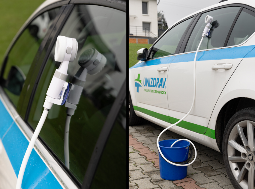 Mobilzuhany újratölthető akkumulátorral