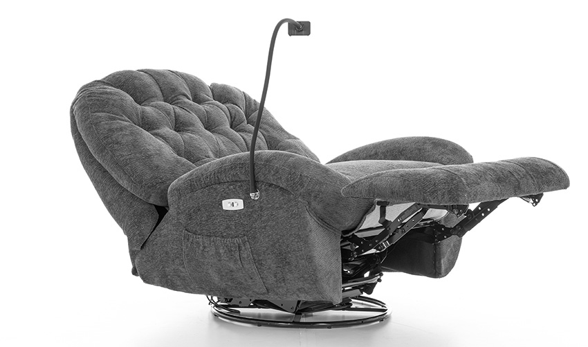 Stílusos relaxációs állítható fotel TRENDY, antracit