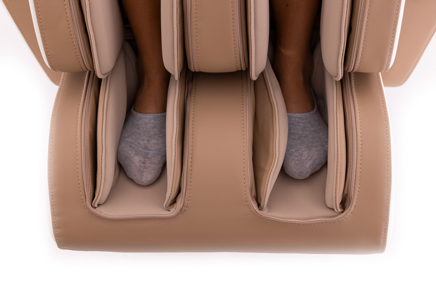 RelaxPro 3D MASSAGER elektromos masszázsfotel, fehér-barna