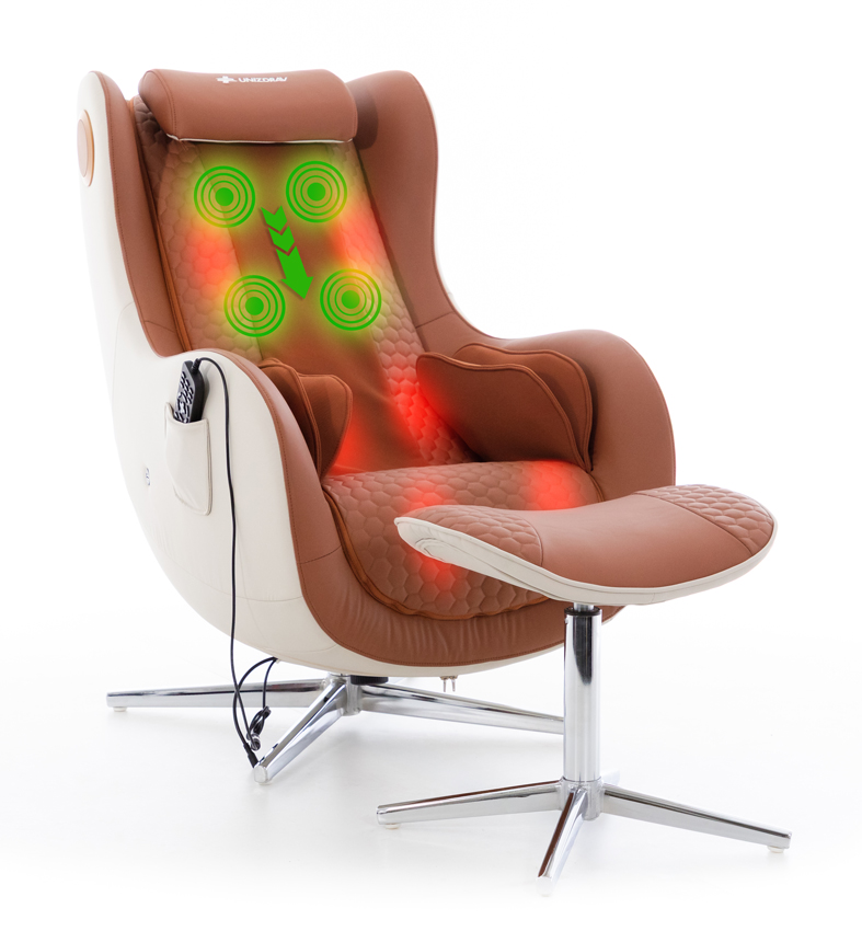 Elektromos masszázsfotel Zafír Relax, téglavörös színű