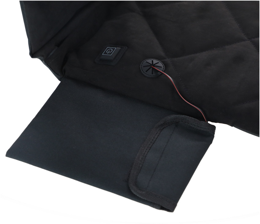 Hordozható melegítőpárna háttámlával