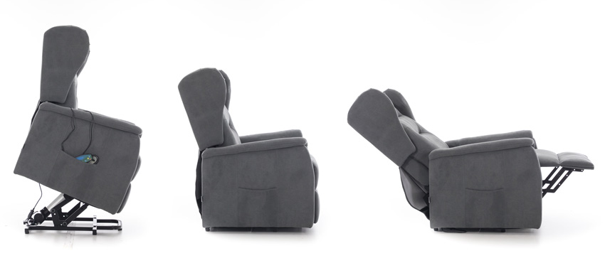 COMFORT+ dönthető masszázsfotel, antracit szövet