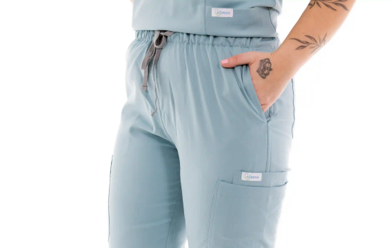 Női egészségügyi munkanadrág Unidress Basic, kék óceán