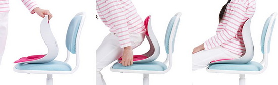 Curble chair gyermek ergonomikus ülőke háttámlával a helyes testtartás érdekében