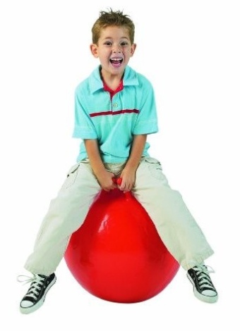 Gyerek fitnesz labda fogantyúval, zöld, 55 cm