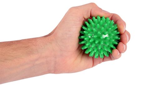 Masszírozó tüskés labda, zöld 7 cm