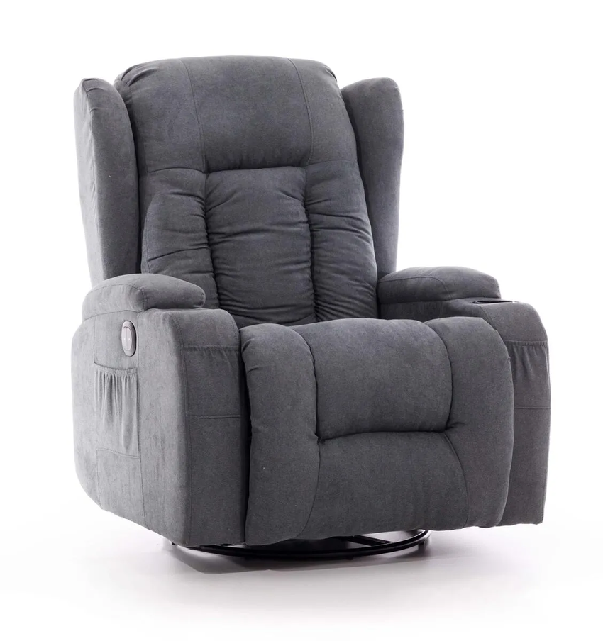 Relaxációs állítható fotel, szövet antracit