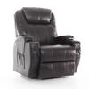 Állítható masszázsfotel billenő funkcióval, ekobőr, sötétbarna
