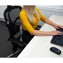 Curble Chair Comfy ergonomikus ülőke háttámlával a helyes testtartás érdekében, fekete