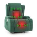 Relaxációs állítható fotel, smaragdzöld szövet