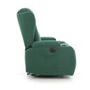 Relaxációs állítható fotel, smaragdzöld szövet