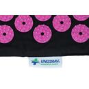 UNIZDRAV Akupresszúrás matrac párnával, fekete-rózsaszín