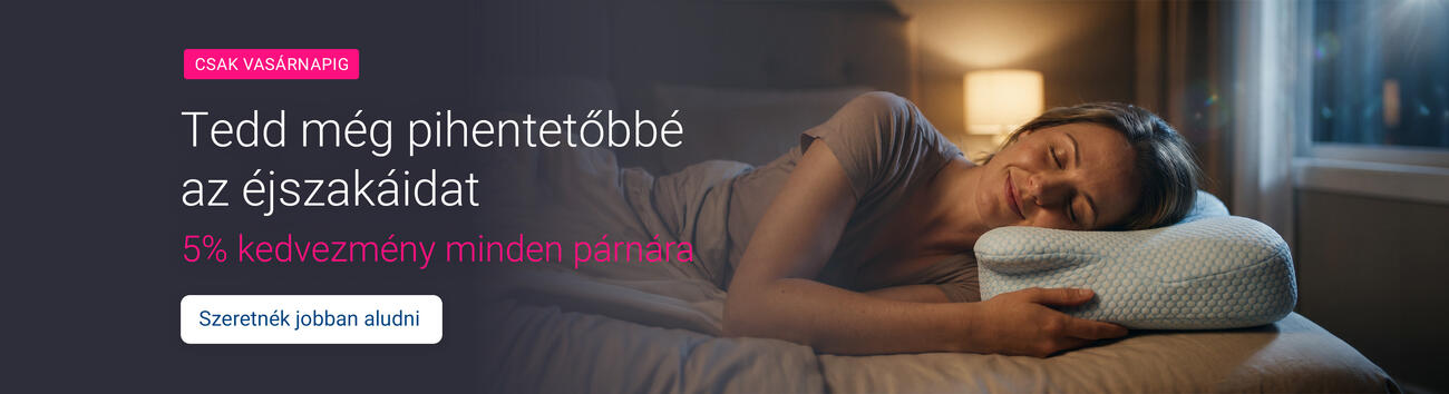 5% kedvezmény a párnák kategóriára