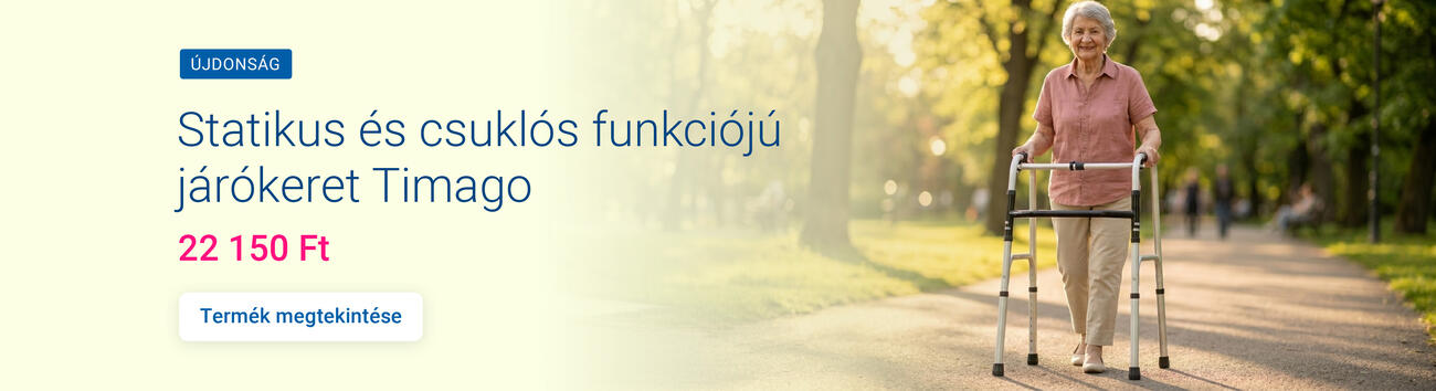 Statikus és csuklós funkciójú járókeret