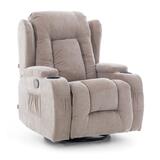 Relaxációs állítható fotel, sötétbézs szövet