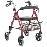 Könnyű szerkezetű rollátor, bordó