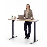 UNIZDRAV állítható magasságú íróasztal 120x60 cm, barna tölgyfa