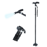 Összecsukható járóbot lámpával UNIZDRAV