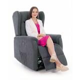 COMFORT relaxációs, dönthető füles fotel masszázs- és fűtésfunkcióval, antracit szövet