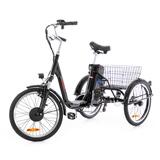 Háromkerekű elektromos kerékpár Tornado ZTECH, fekete (Használt darab)