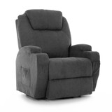 Állítható masszázsfotel billenő funkcióval, szövet-antracit