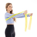 Fitnesz gumiszalag edzéshez, ellenállás 1 – 2 kg, sárga