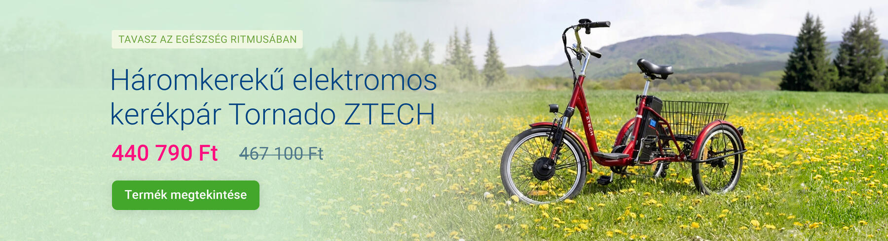 Háromkerekű elektromos kerékpár Tornado ZTECH