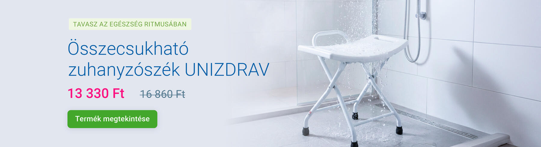 Összecsukható zuhanyzószék UNIZDRAV