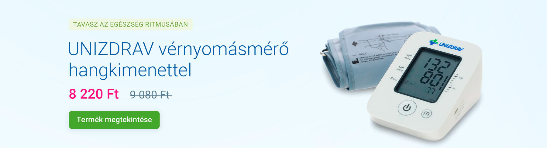 UNIZDRAV vérnyomásmérő hangkimenettel