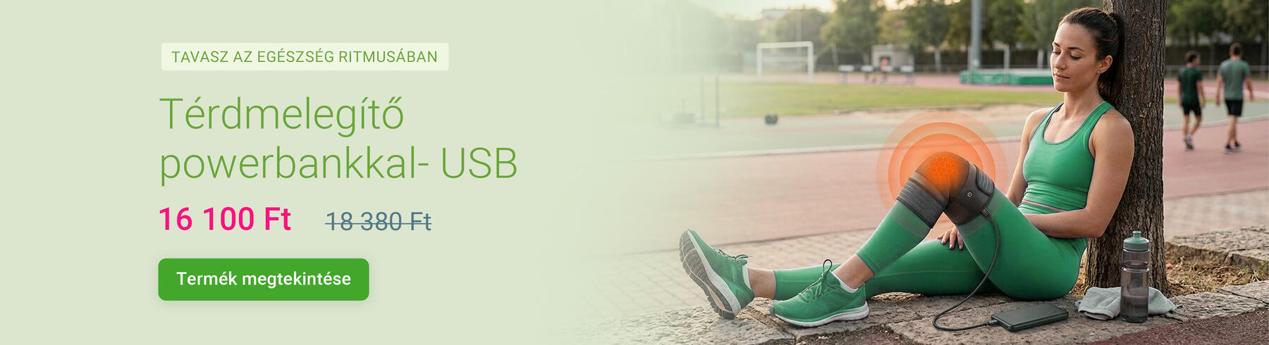 Térdmelegítő powerbankkal- USB