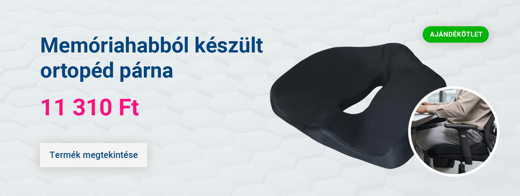Memóriahabból készült ortopéd párna