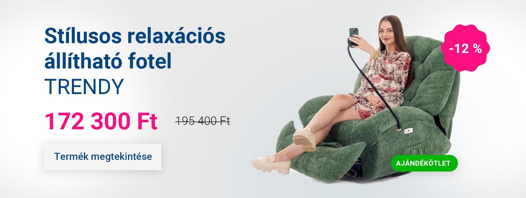 Štýlové relaxačné polohovacie kreslo TRENDY