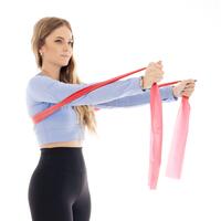 Erősítő gumi edzéshez piros 2 m (3,6 kg - 5,4 kg)