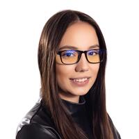 UNIZDRAV Kékfény szűrő szemüveg + szemüveg tartó tok, fekete - unisex