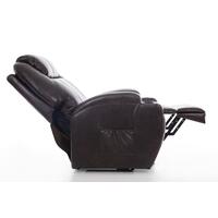Állítható masszázsfotel billenő funkcióval, ekobőr, sötétbarna