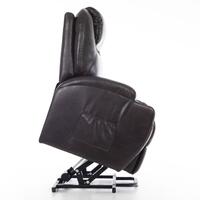 Állítható masszázsfotel billenő funkcióval, ekobőr, sötétbarna