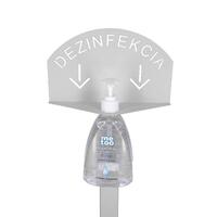 Fehér kézfertőtlenítő állvány Me Too fertőtlenítő géllel, 500 ml