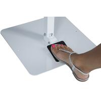 Fehér kézfertőtlenítő állvány, 130 cm, fertőtlenítő nélkül