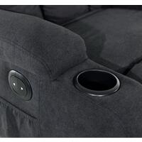 Relaxációs állítható fotel, fekete szövet