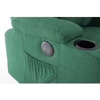Relaxációs állítható fotel, smaragdzöld szövet