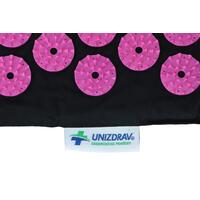 UNIZDRAV Akupresszúrás alátét párnával, fekete-rózsaszín