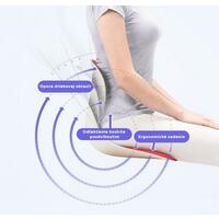 Curble Chair Wider ergonomikus ülőke háttámlával a helyes testtartás érdekében, szürke