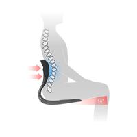 Curble Chair Wider ergonomikus ülőke háttámlával a helyes testtartás érdekében, fekete