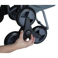 Bevásárló táska kerekekkel, szürke