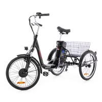 Háromkerekű elektromos kerékpár Tornado ZTECH, fekete